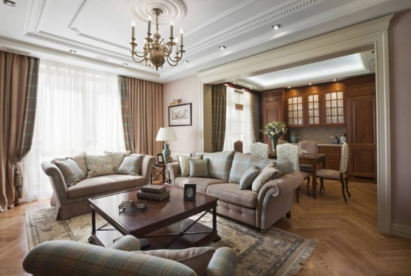 Мягкая мебель для гостиной в классическом стиле